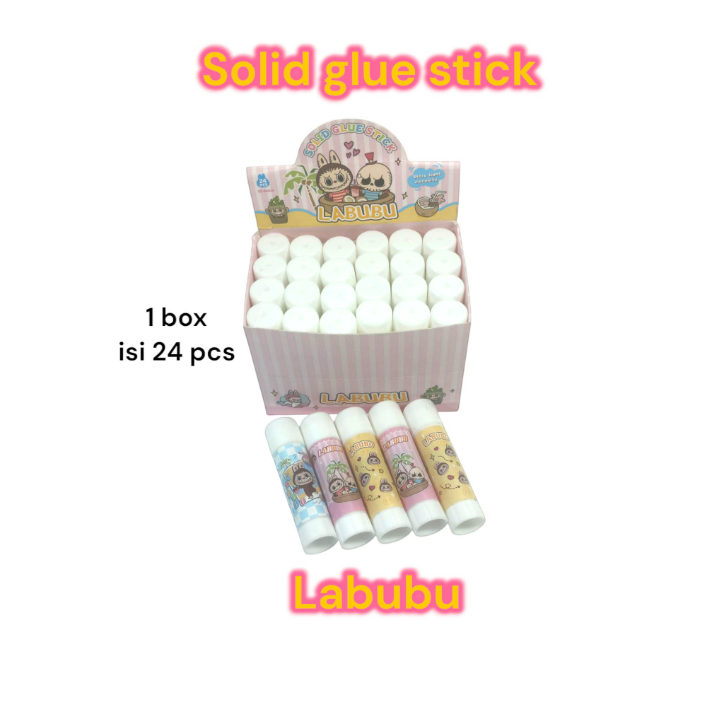 

(24 pcs) Lem Stick Labubu – Lem Stik Karakter Lucu untuk Sekolah & Kantor