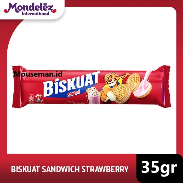 

BISKUAT GOLDEN STRAWBERRY BISKUIT SANDWICH DENGAN KRIM RASA STROBERI 35gr