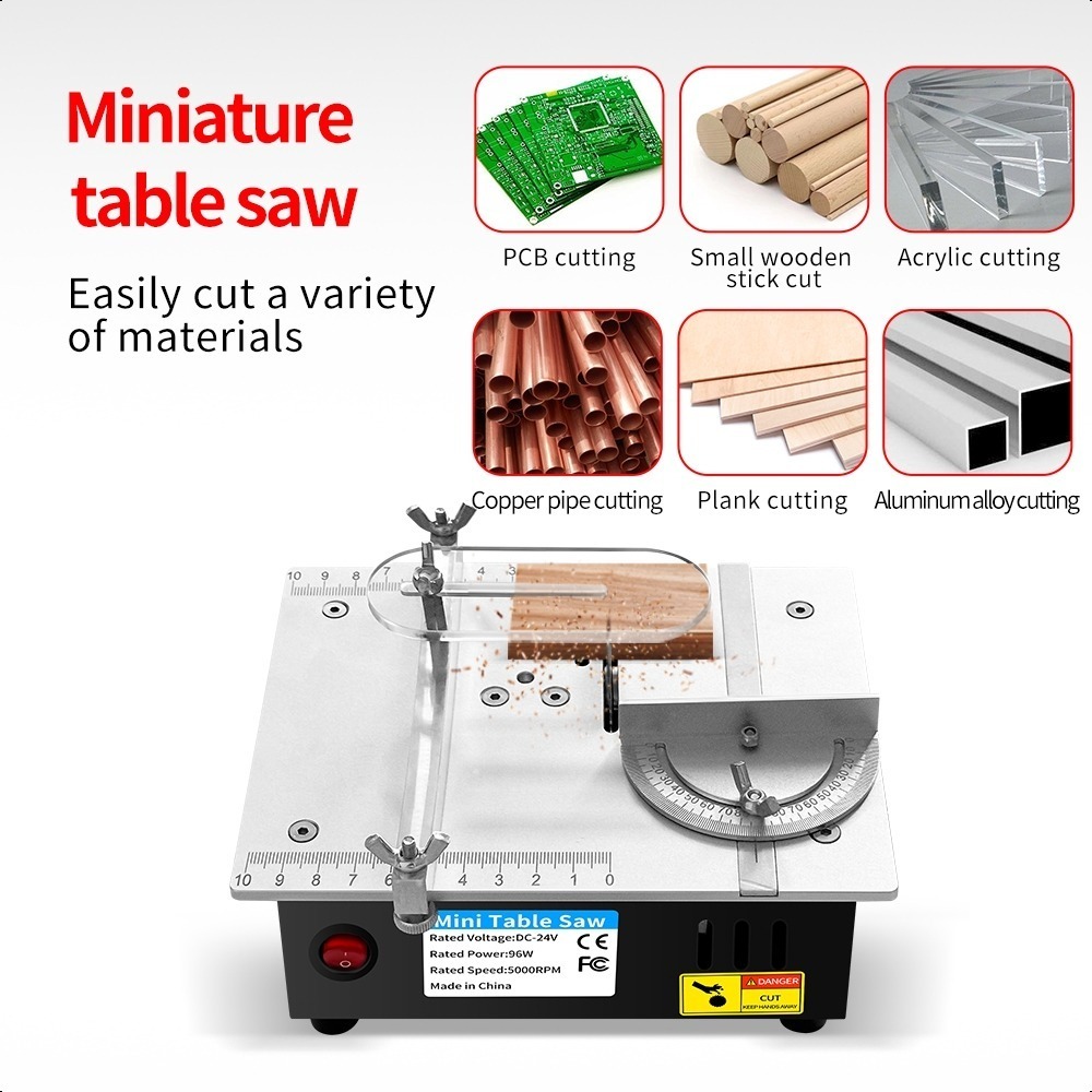 Victool Gergaji Meja Mini Table Saw Multifungsi Angkat Presisi DIY Mata Gergaji Listrik Kecil