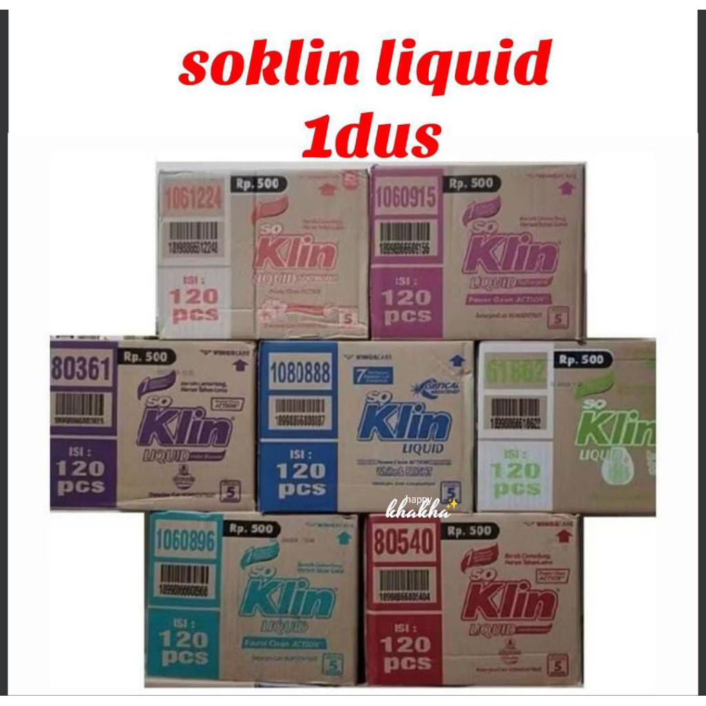 1DUS SOKLIN CAIR / SOKLIN LIQUID CAIR 20ML ISI 130 SACHET