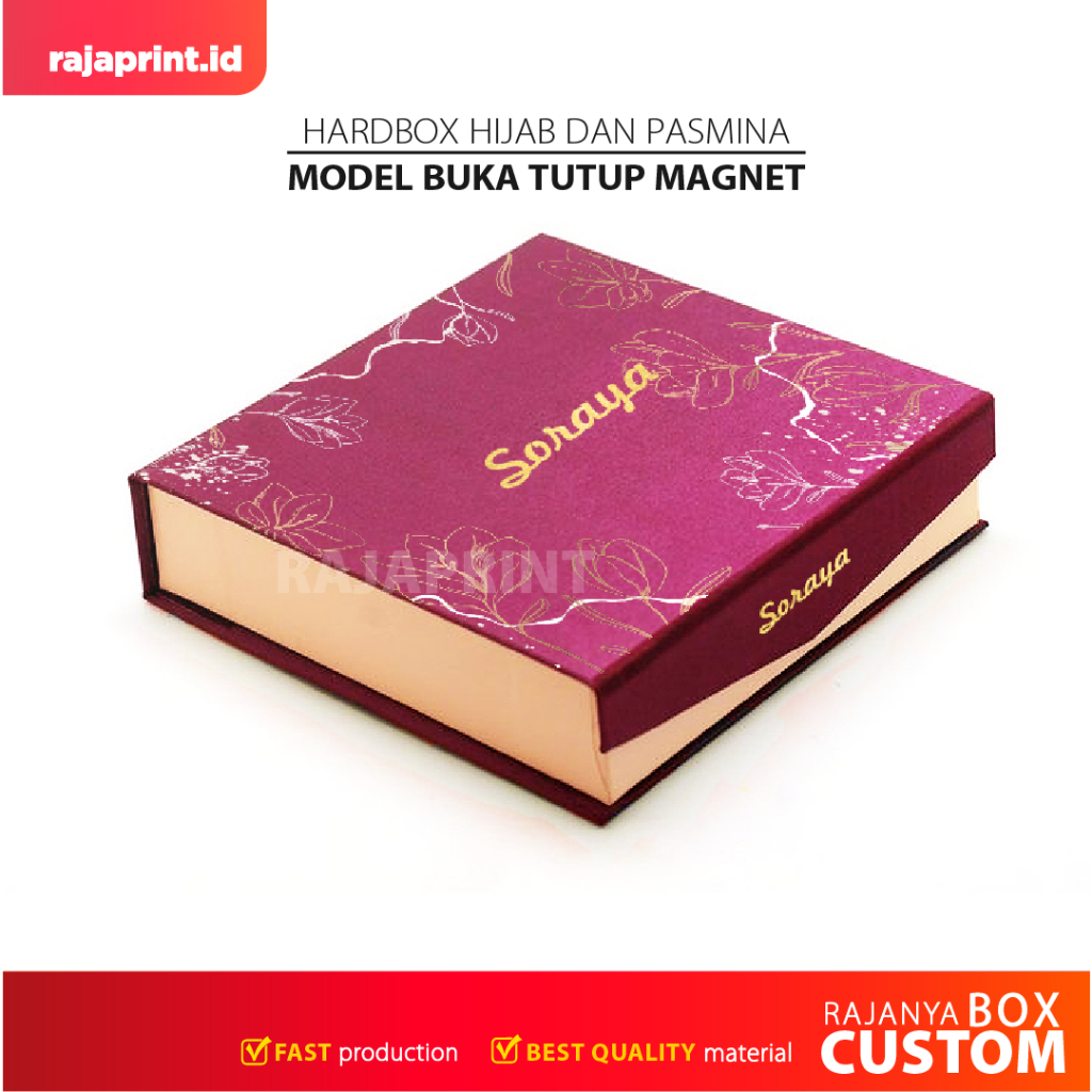 

kotak Hijab / Box Pasmina / hardbox buka tutup atas / hardbox custom / bloombox / hardbox / hardbox hampers / hard box