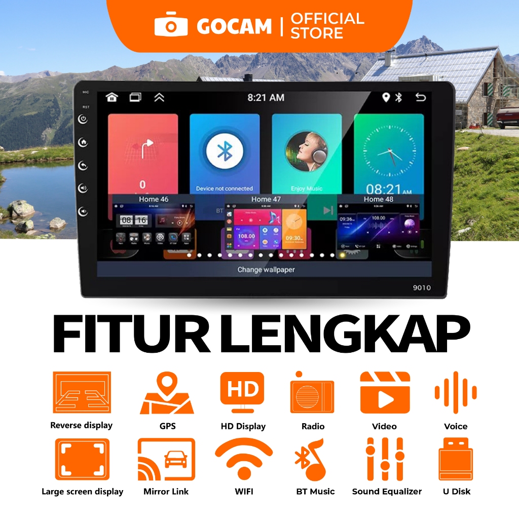 "Jual Produk GOCAM Android Mobil 7 Inchi Audio Mobil 4+32/64GB + Cooling System Car WIFI Android 13