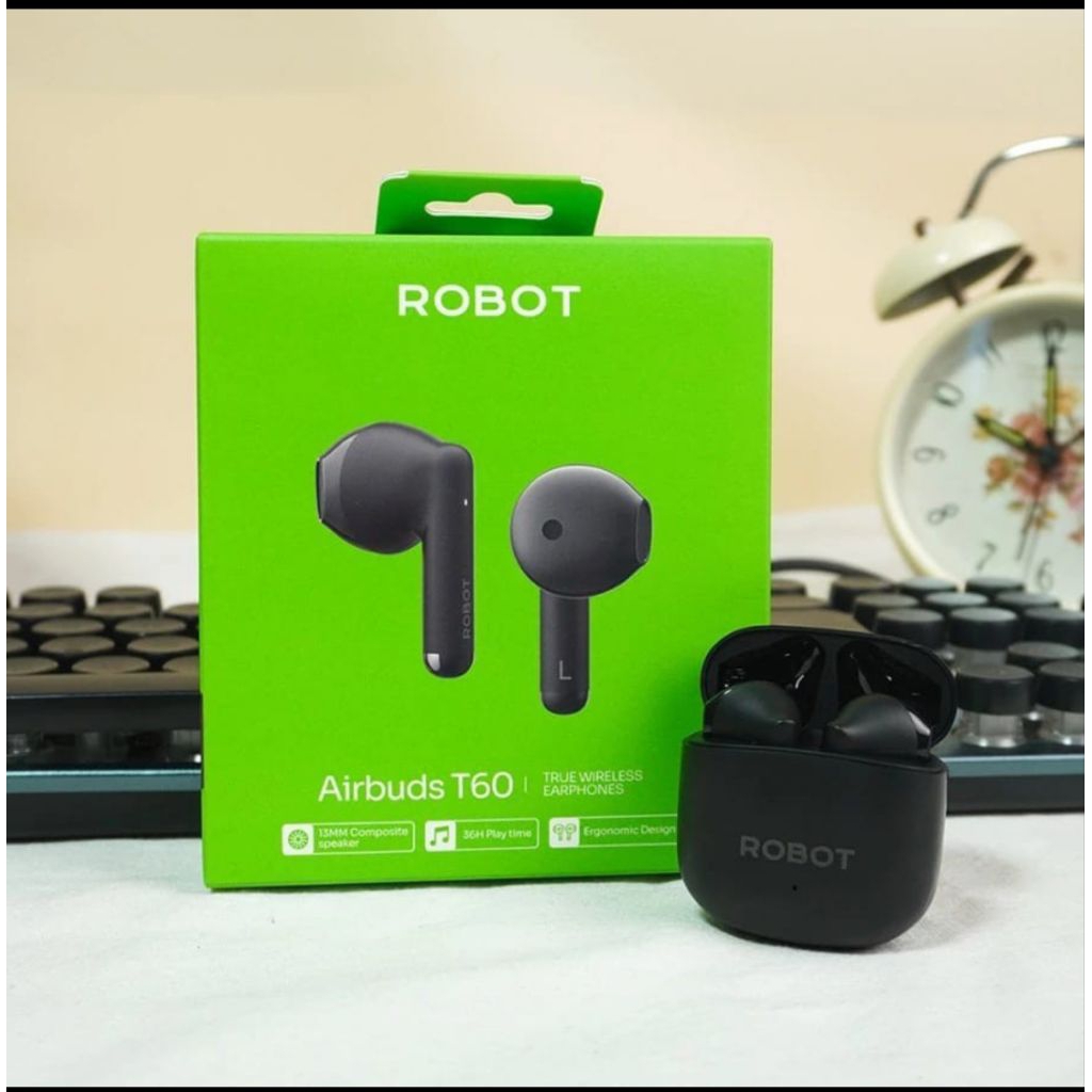 HEADSET TWS ROBOT T60 // HEADSET BLUETOOTH ROBOT EARBUT