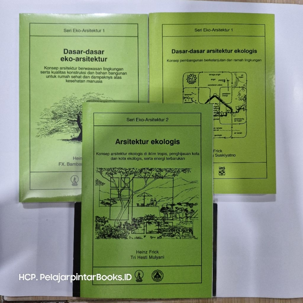 BUKU SERI ARSITEKTUR HEINZ FRICK. ARSITEKTUR EKOLOGIS. DASAR ARSITEKTUR. EKO ARSITEKTUR.