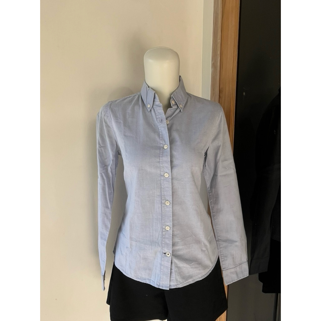 Kemeja Blouse Lengan Panjang Polham Bahan Kayun Kemeja Polham Kerja