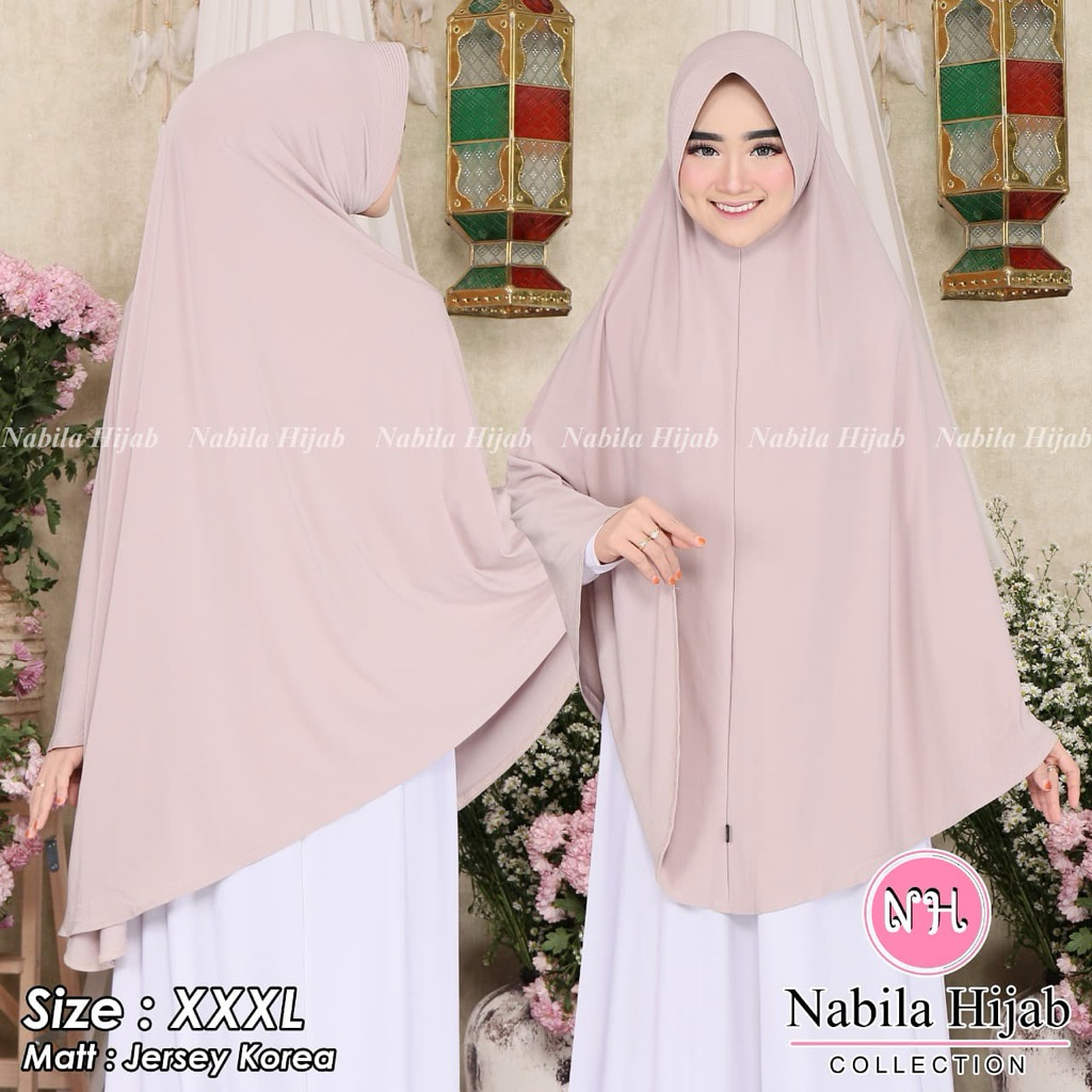 jilbab Bergo Jersey super jumbo xxxl jilbab instan ped Polos Nabilla Jersey Korea bahan Premium