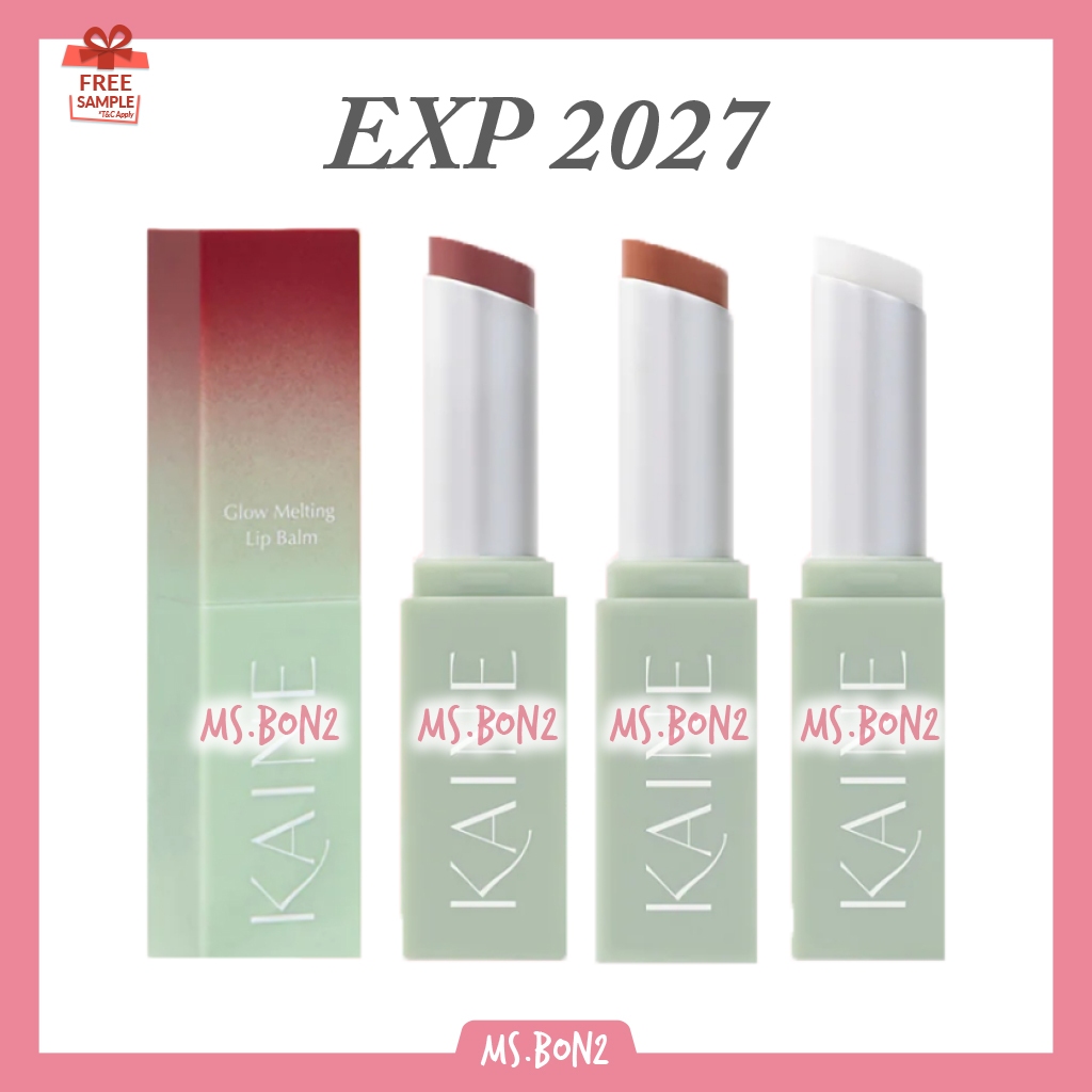 BPOM KAINE Glow Melting Lip Balm 01 Pure / 02 Rosy Plum / 03 Warm Apricot Lip Tint Glowy Gloss Dewy 