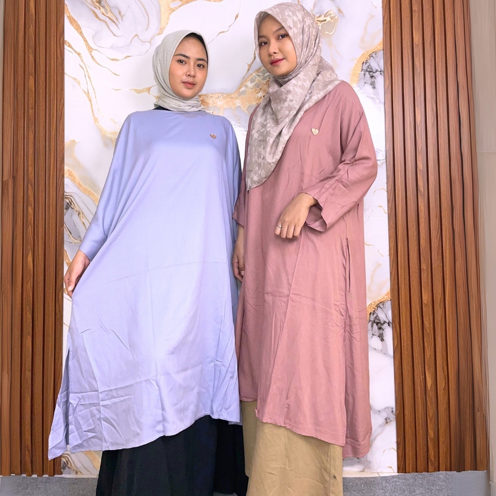 Tunik Kaftan Kalong bahan rayon twill ld allsize up 120 cm
