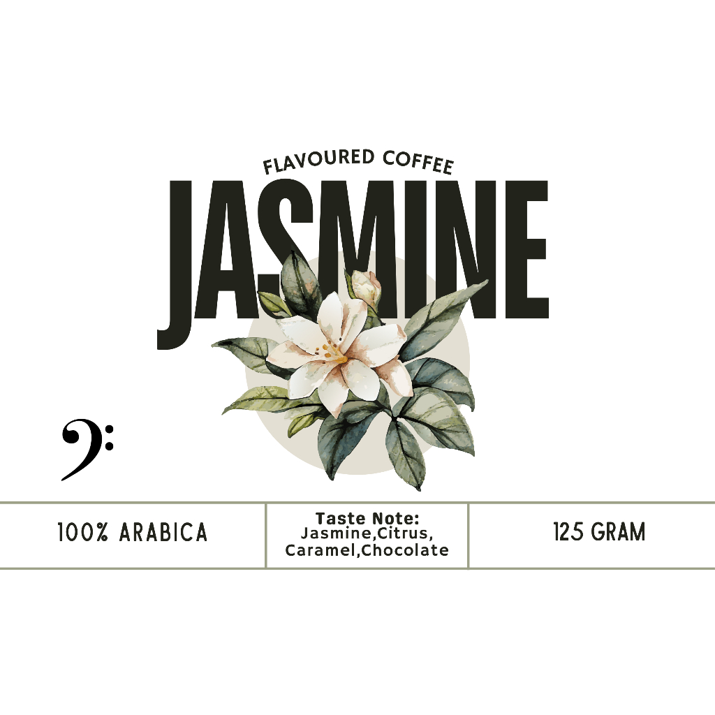 

CLEF COFFEE - Flavored Coffee in Jar - Jasmine (Biji Kopi Infused) 100% Arabica