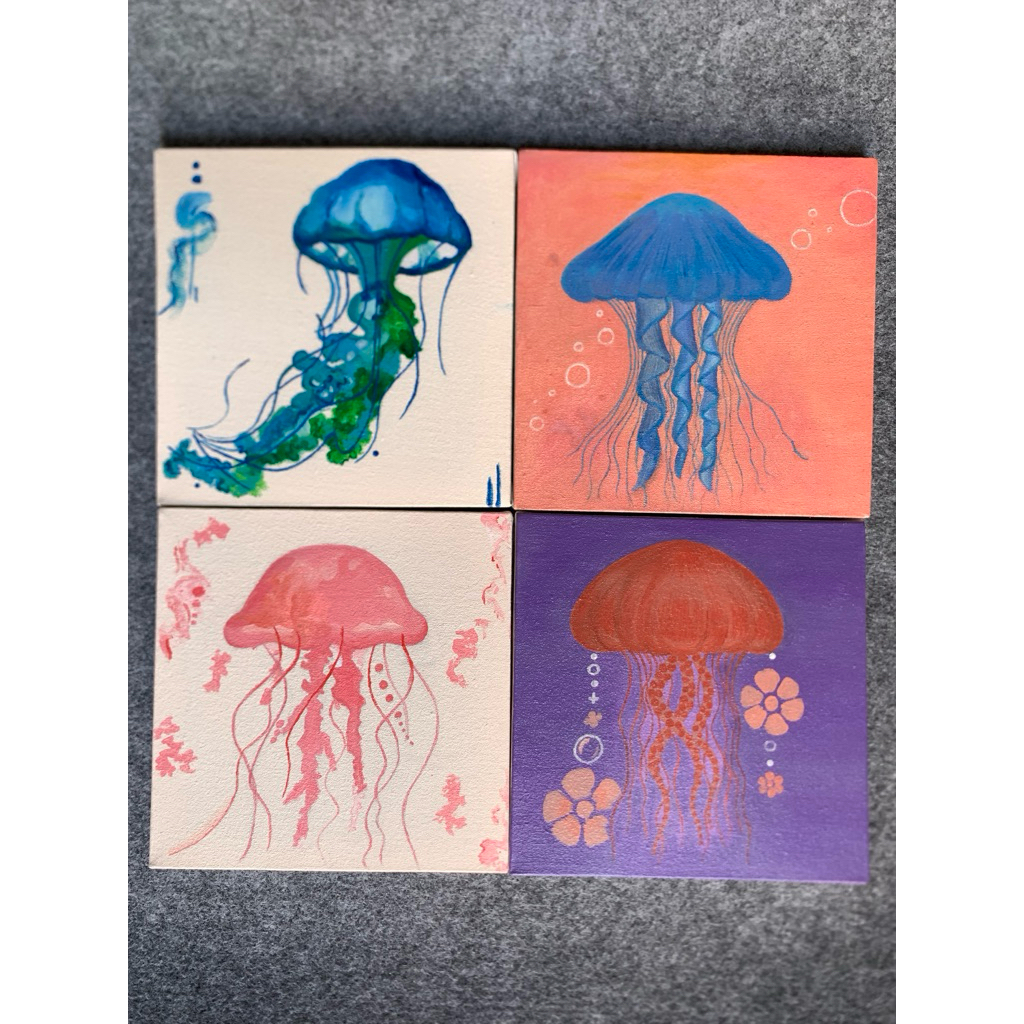 lukisan kanvas minimalis 20x20 | lukisan kanvas homemade | dekorasi dinding | hiasan dinding | pajan