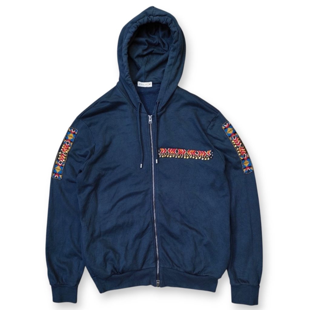 Etro Milano Bead-embellished Zip-Up Hoodie / Etnic Hoodie

