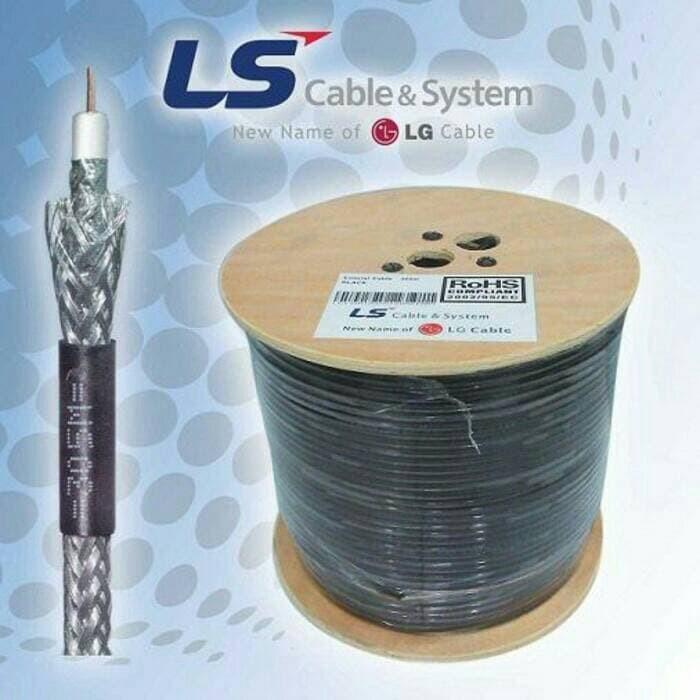 LS Coaxial Cable RG6 + Power Kabel CCTV RG6+Power 300m 1 roll outdoor ati-UV RG6 Plus