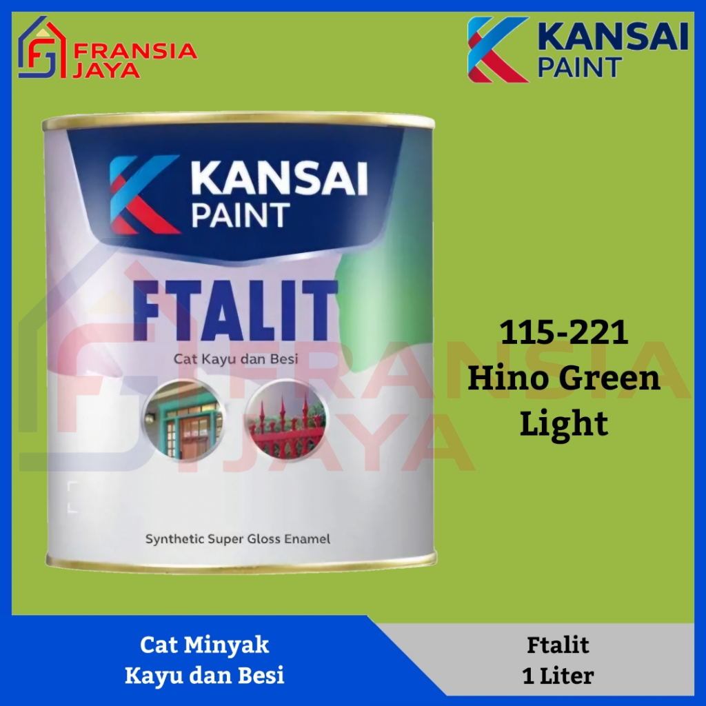 Ftalit 1 Kg KF 221 Hino Green Light Kansai Cat Minyak Besi dan Kayu