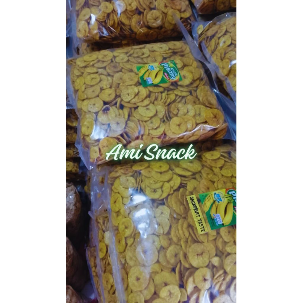 

keripik pisang koin nangka Jack fruit taste camilan Snack kiloan