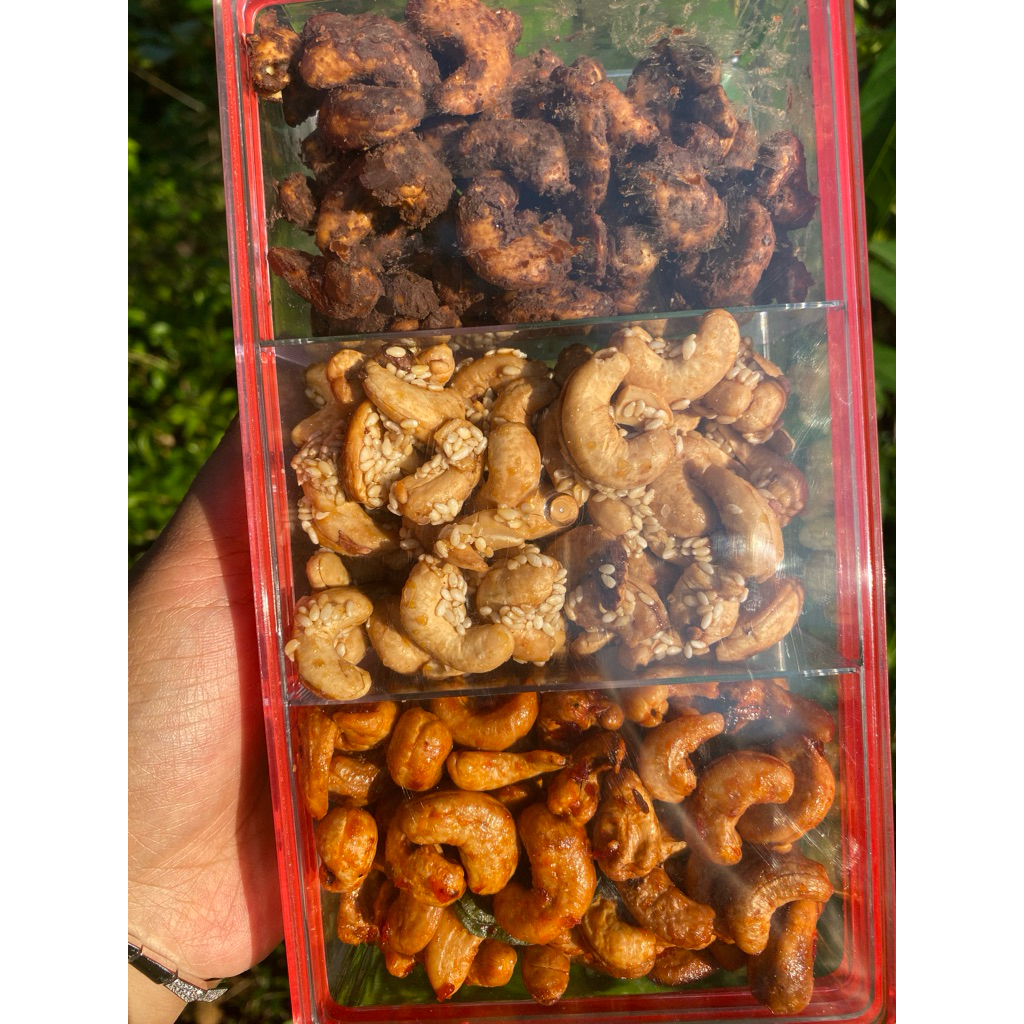 

Kacang mete mix 3 varian rasa- Kacang mete matang asli wonogiri mede wonogiri