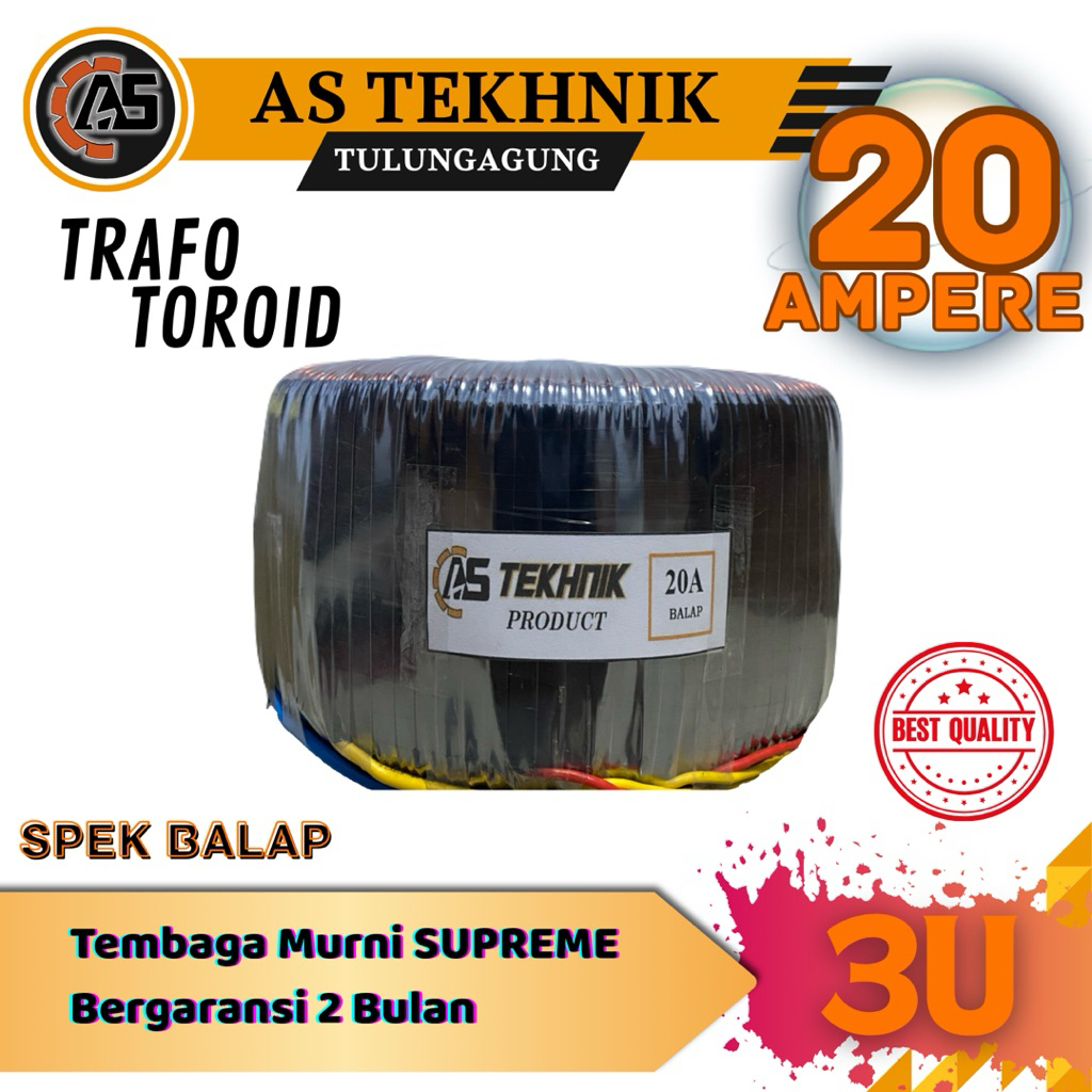 TRAFO TOROID DONAT 20A CT 55-45 spek balap (3U)