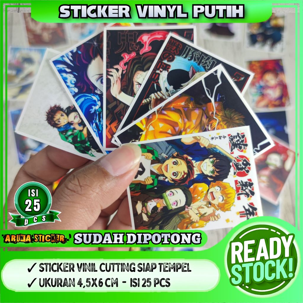 

Sticker Isi 25 pcs Anime Demon Slayer Kimetsu No Yaiba Sudah Dipotong Stiker Viral