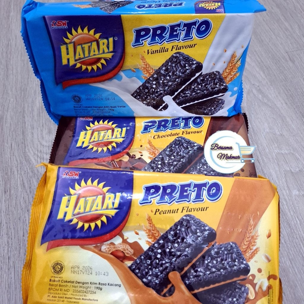 

Preto Hatari biskuit cokelat dengan krim