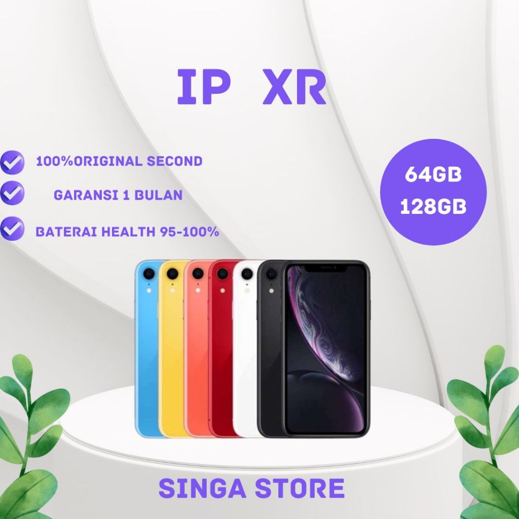 IP XR 256GB/128GB/64GB Kondis Perfect second fullset Mulus Like New 100% AIPHONE XR 128gb  &  64gb