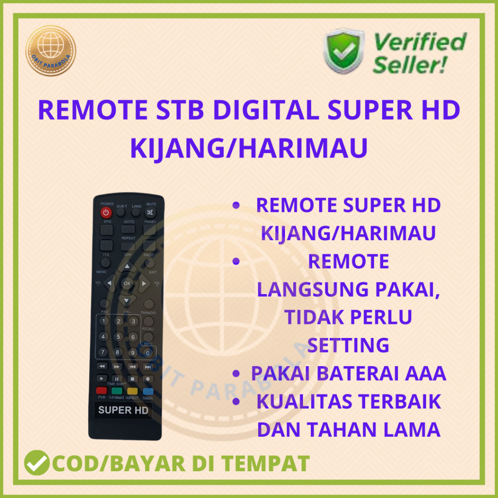 REMOTE STB DIGITAL SUPER HD KIJANG/HARIMAU HARGA TERMURAH (FL-SUPER HD)