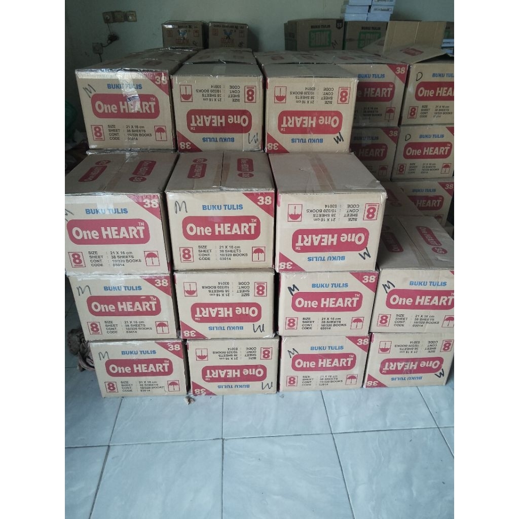 

BUKU TULIS ONE HEART 38 ISI 1 KARTON (32PAK)