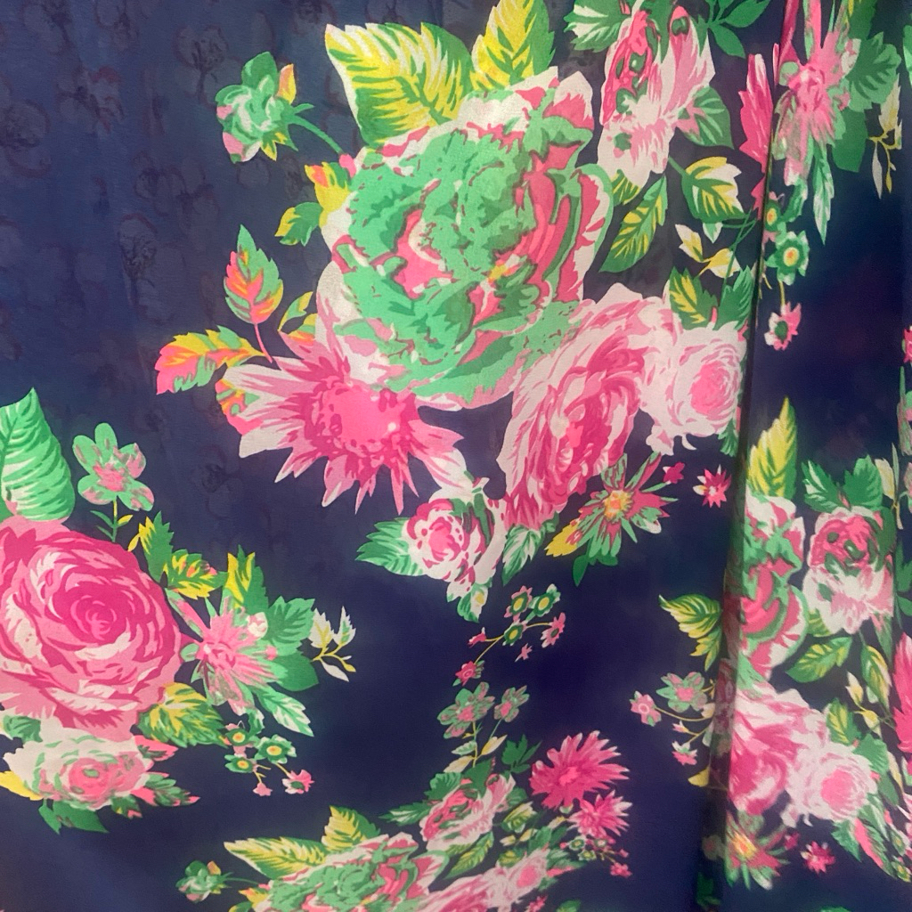 kain sifon ceruti motif bunga/kain gamis/ceruti kembang/blouse/tunik