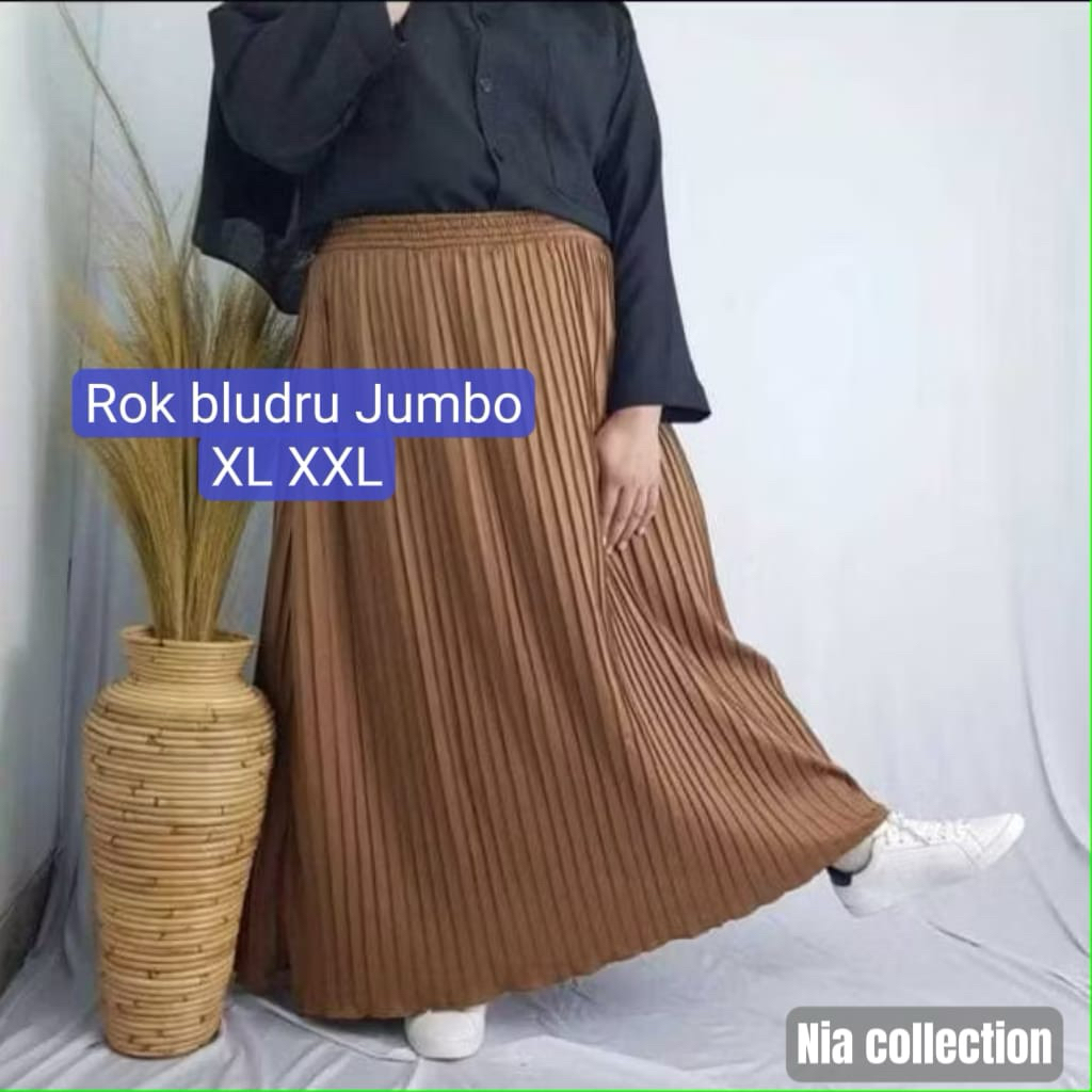 ROK SUPER JUMBO PLISKET PREMIUM JUMBO SKIRT XL XXL XXXL/Rok Plisket Bludru Jumbo XXL BB90kg/Rok Jumb