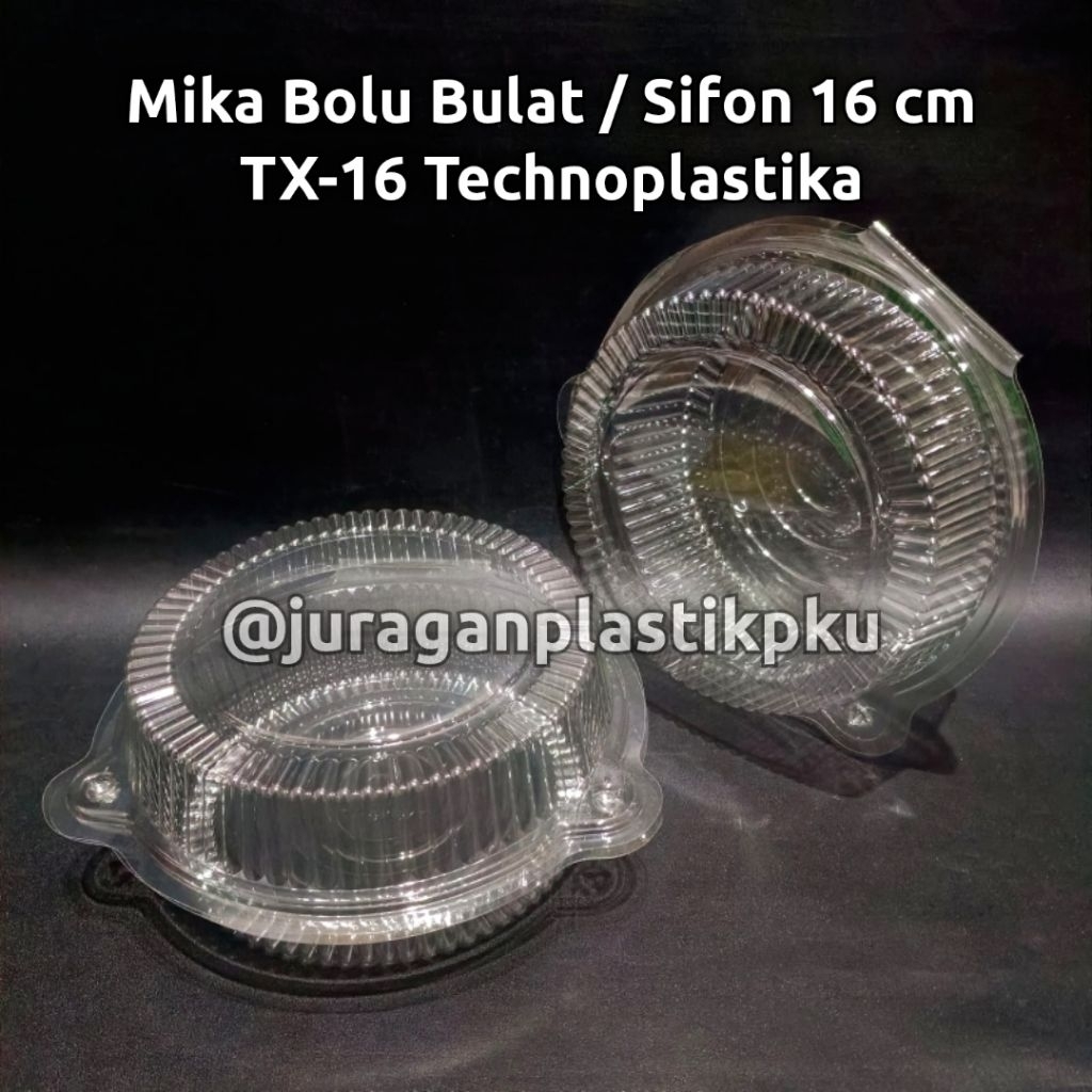Mika Sifon Bolu Bulat 16 cm | Mika Plastik Techno TX-16 / Chiffon Kue Makanan Pudding 16cm Ketan Hit