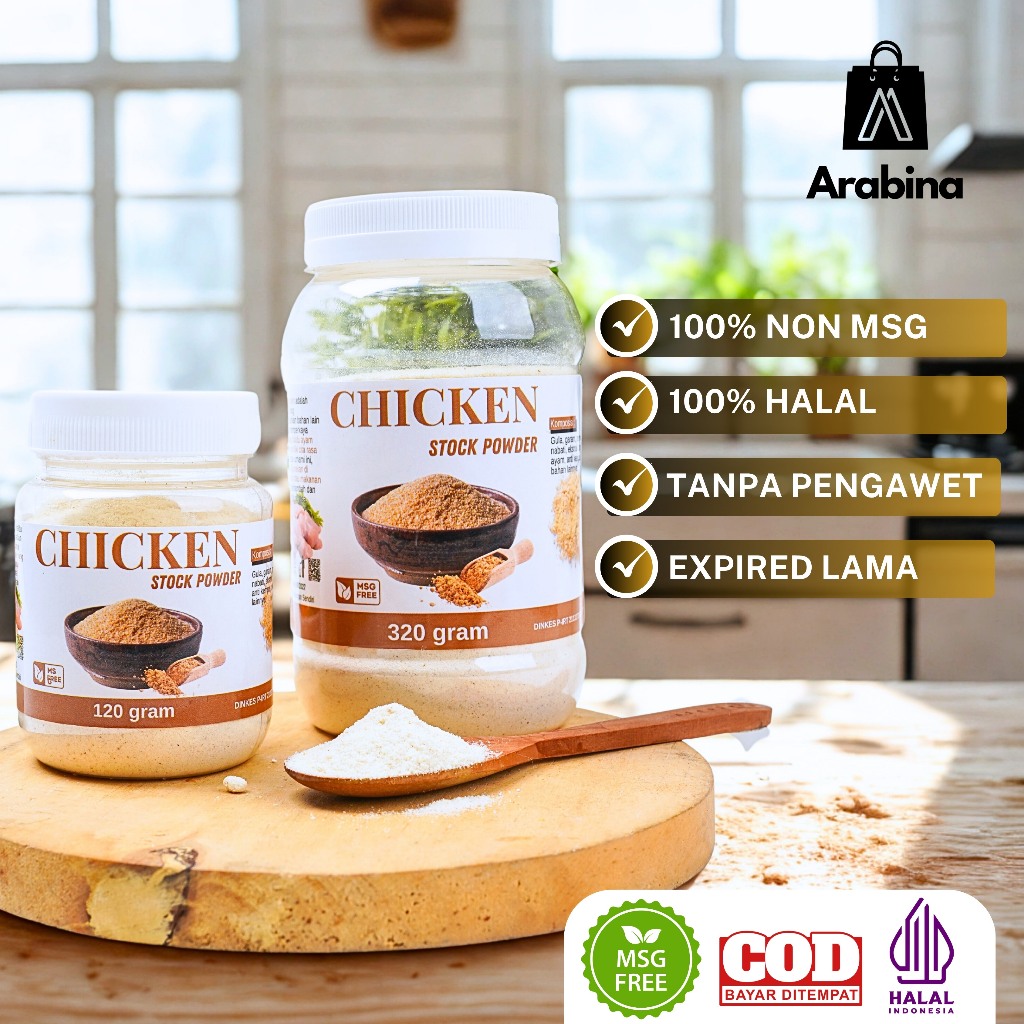 

Kaldu Ayam Non MSG 100% Halal Bumbu Penyedap Rasa Ayam Organic Chicken Stock Seasoning Powder