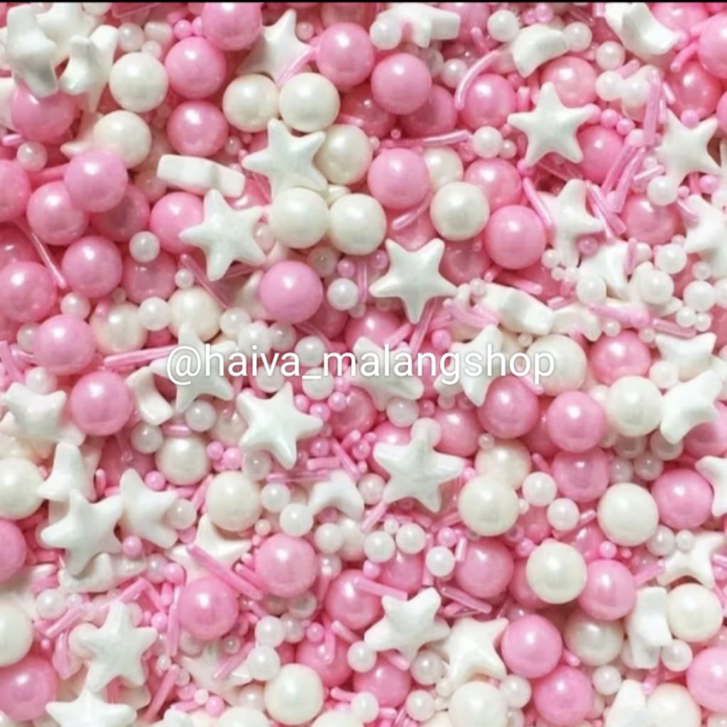 

Pink Series / Sprinkle Cake,Kuetart Pink StarLight ~ hiasan kue bisa dimakan