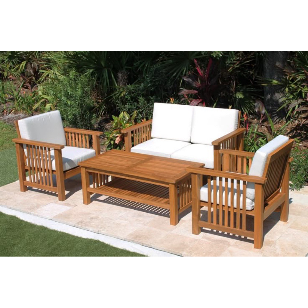 set sofa tamu kayu jati sofa tamu minimalis jati