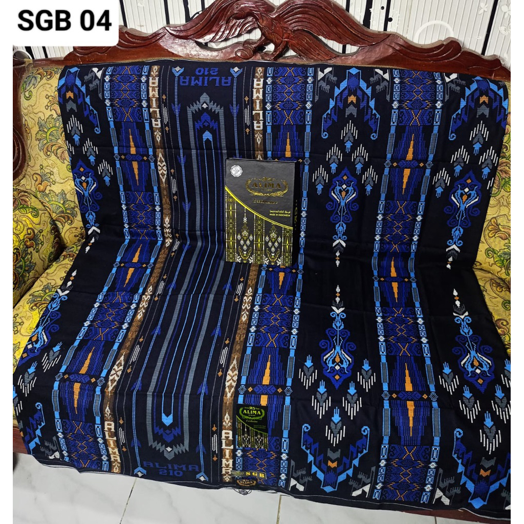 TERMURAH SARUNG ALIMA 210 MOTIF BHS TYPE SGB SERI HITAM