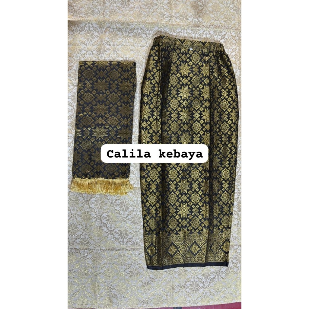 SET ROK SONGKET DAN SELENDANG SONGKET/ROK SONGKET+SELENDANG SONGKET