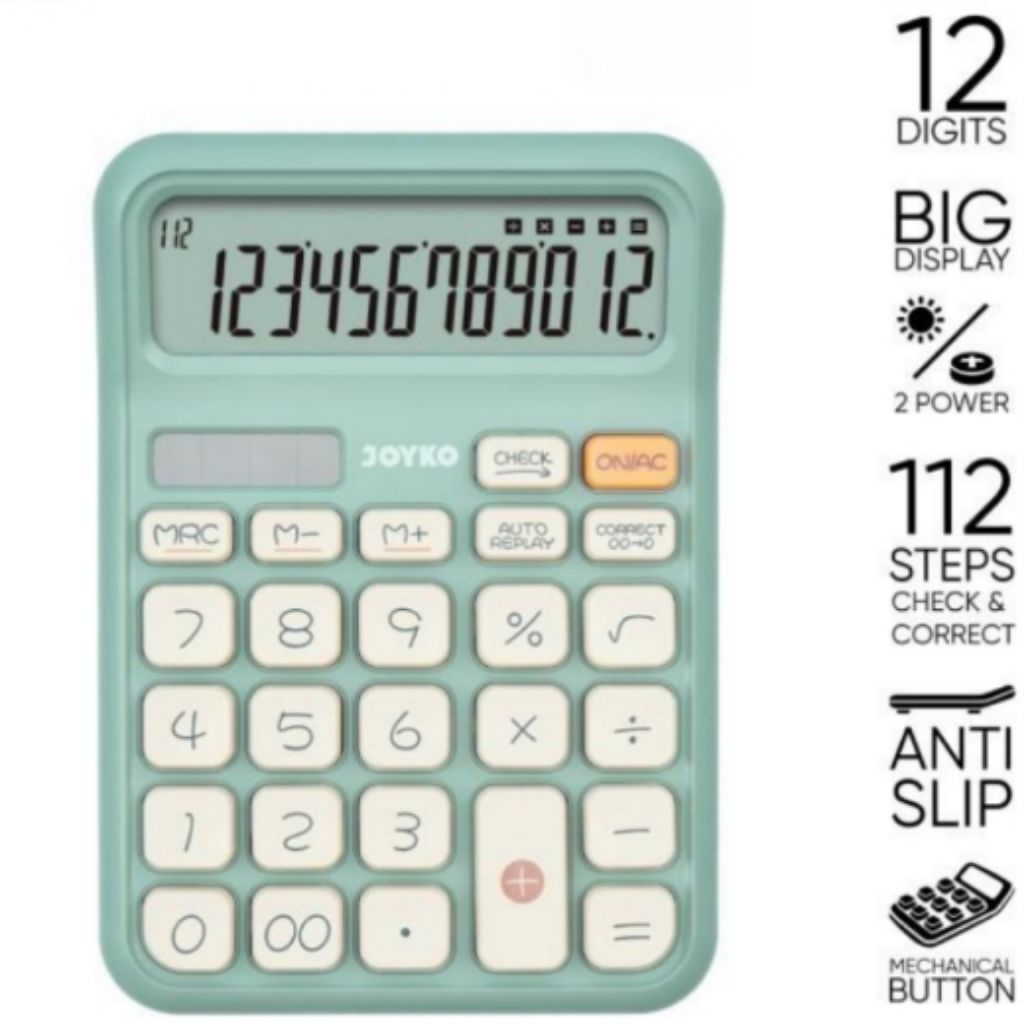 

Kalkulator 12 Digits Correct Green Colour Calculator Warna Hijau Check Anti Slip