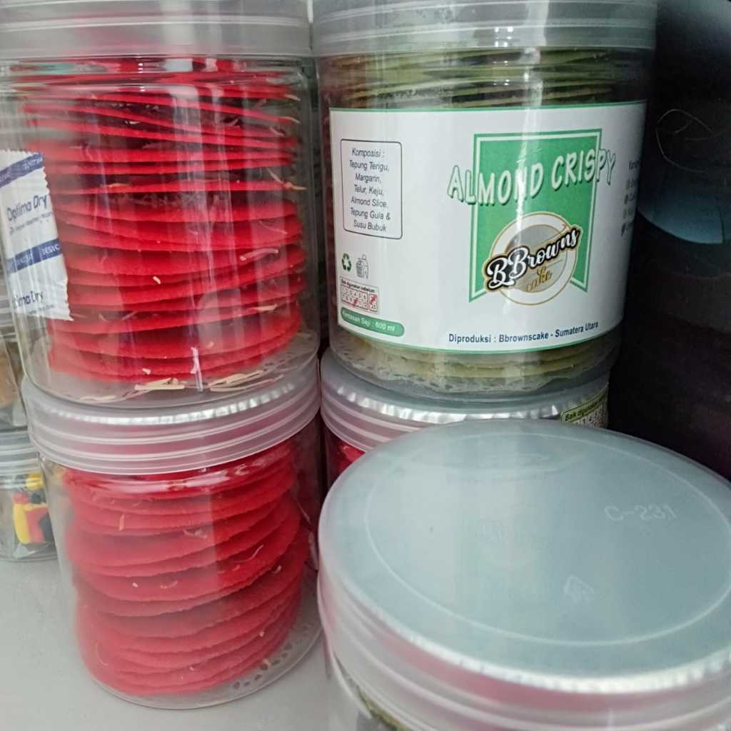 

Almond Crispy BBrowns 350gr - Kue Kering Renyah Premium Rasa Red Velvet/Matcha/Coklat/Keju