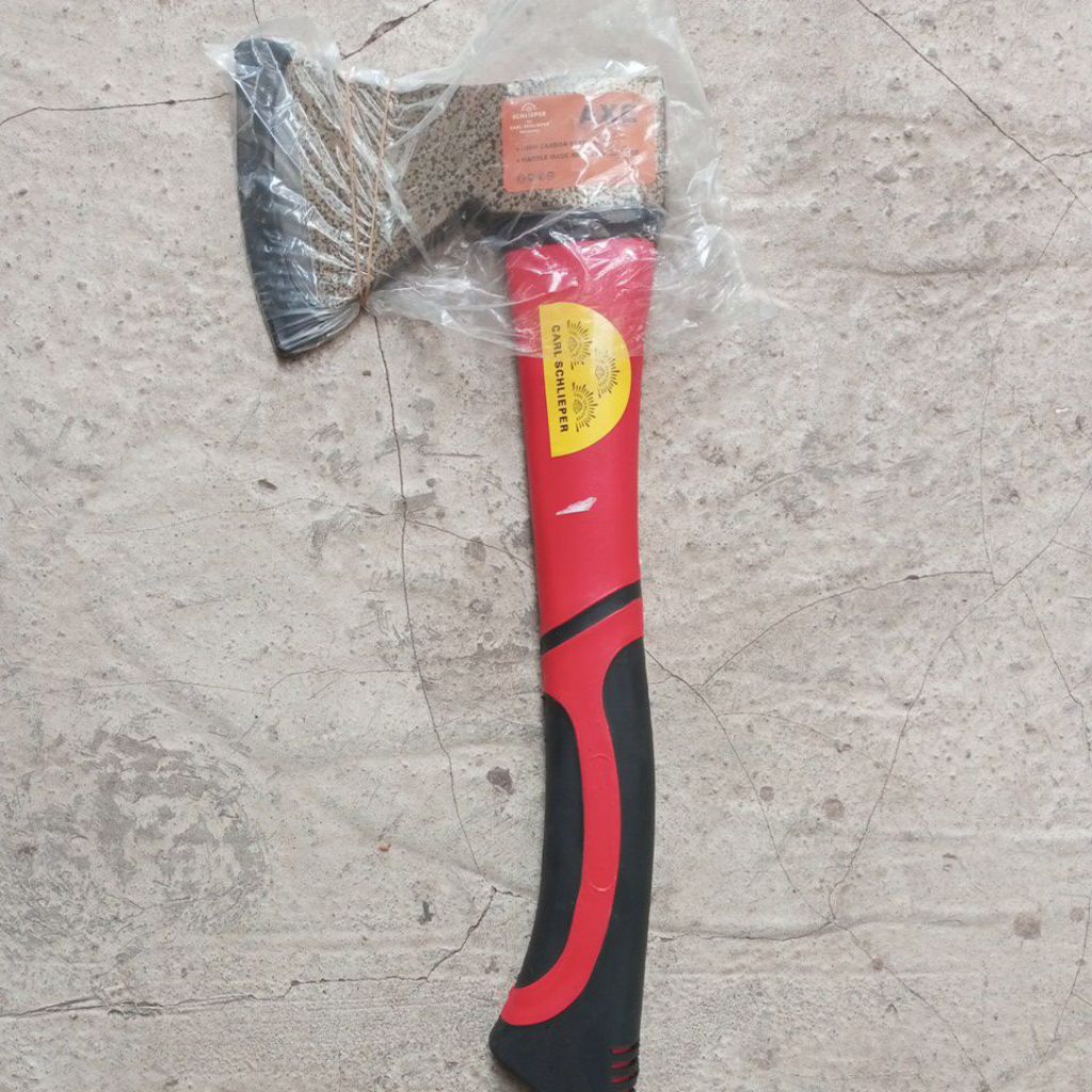 kapak/kampak/alat tebang kualitas import bahan baja karbon ori tokio/wp gagang fiber 1000 gr