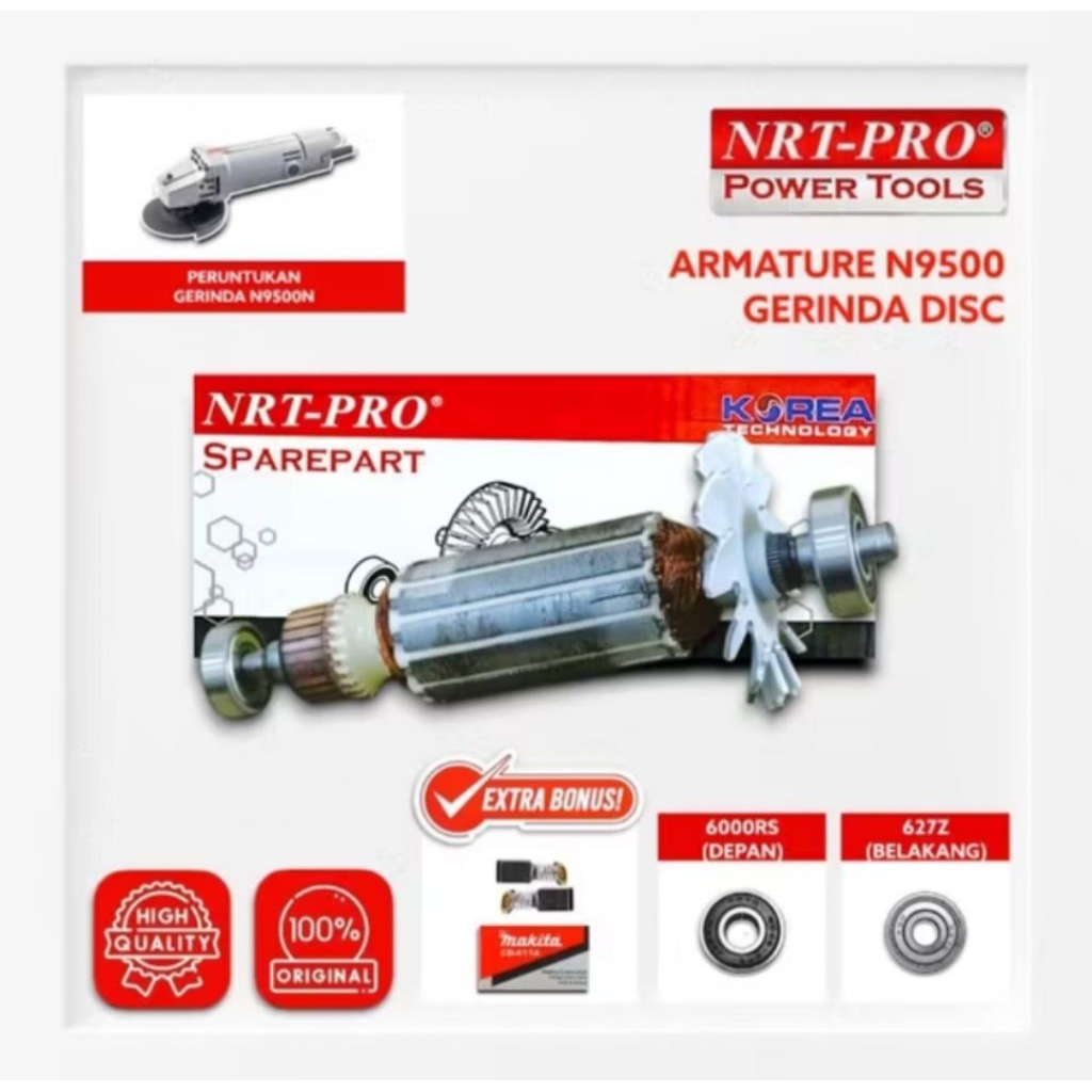 NRT-PRO N9500N Armature Mesin Gerinda Makita Angker Gerinda Makita N9500N