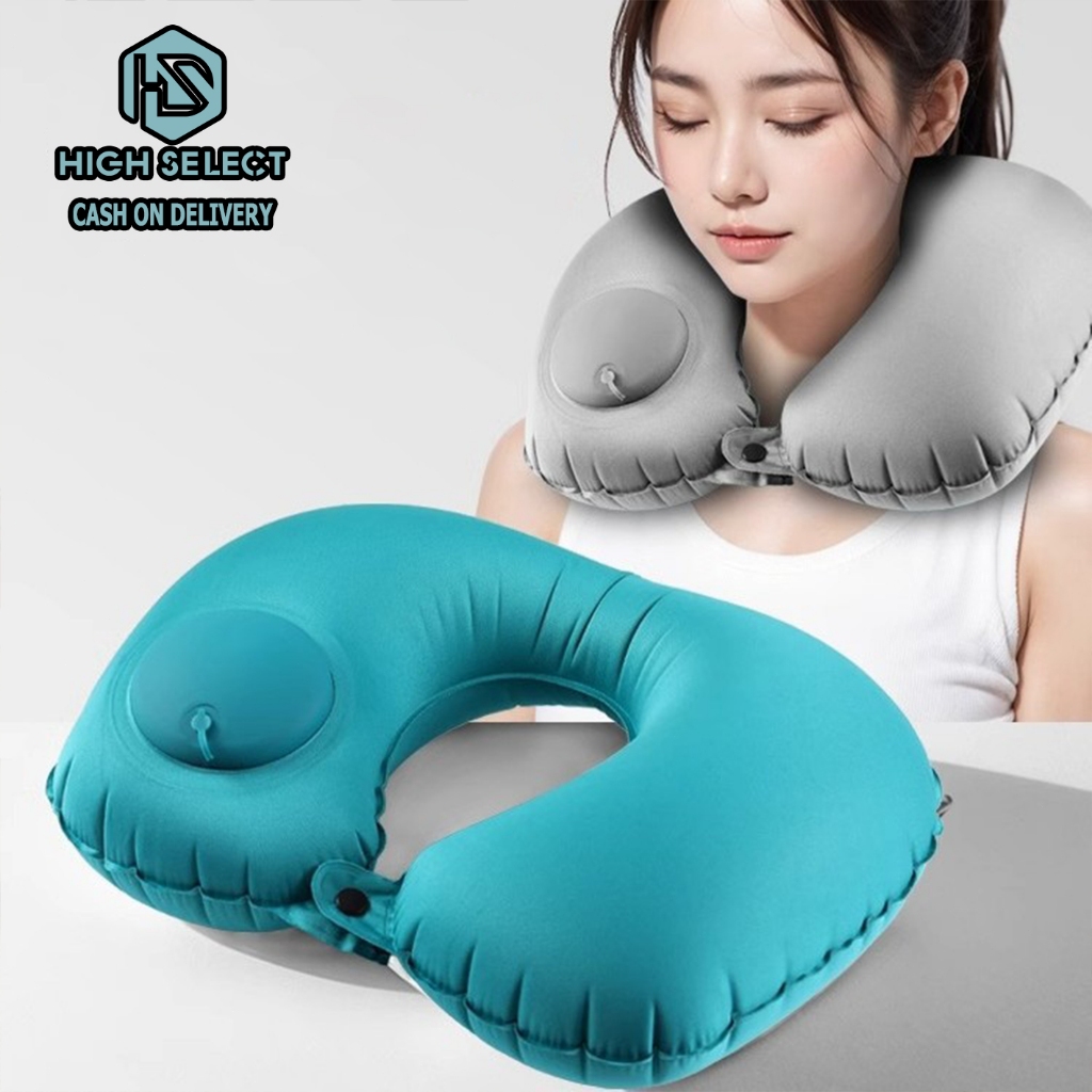 HIGH SELECT Bantal Tiup Bantal U Bantal Leher Tiup Dengan Tekanan Bantal Leher Tiup Untuk Perjalanan