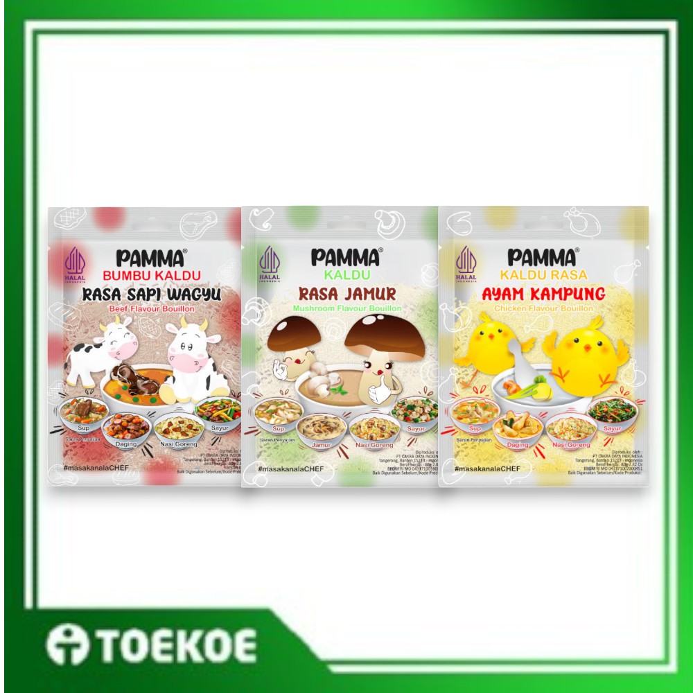 

TOEKOE Pamma Bumbu Kaldu Ayam Kampung Sapi Wagyu Jamur Pouch 80gr