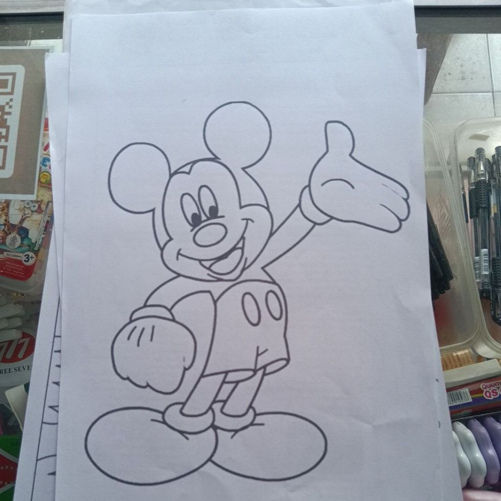 Gambar Mewarnai Kartun isi 10 lembar