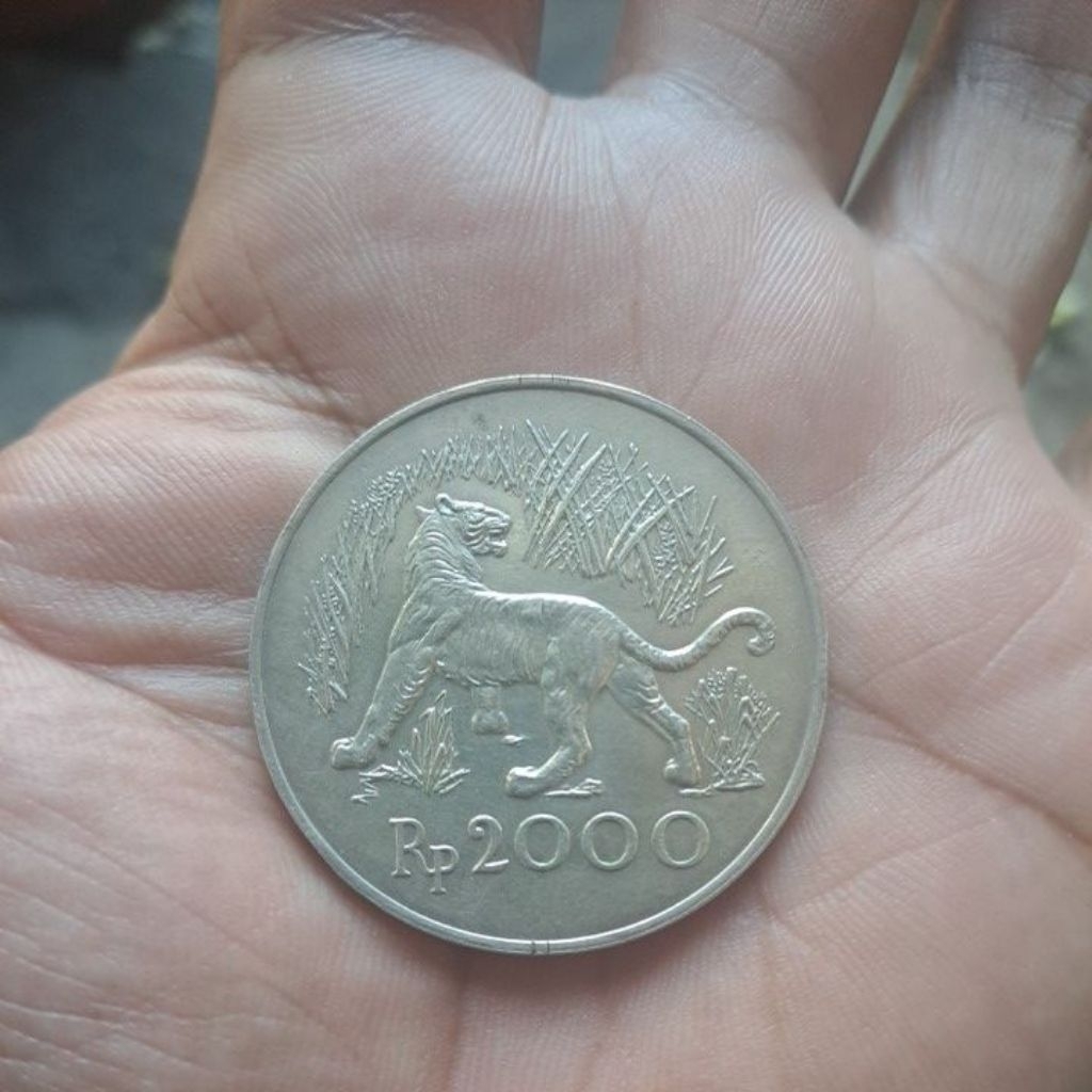koin 2000 macan 1974 cukup langka bahan perak