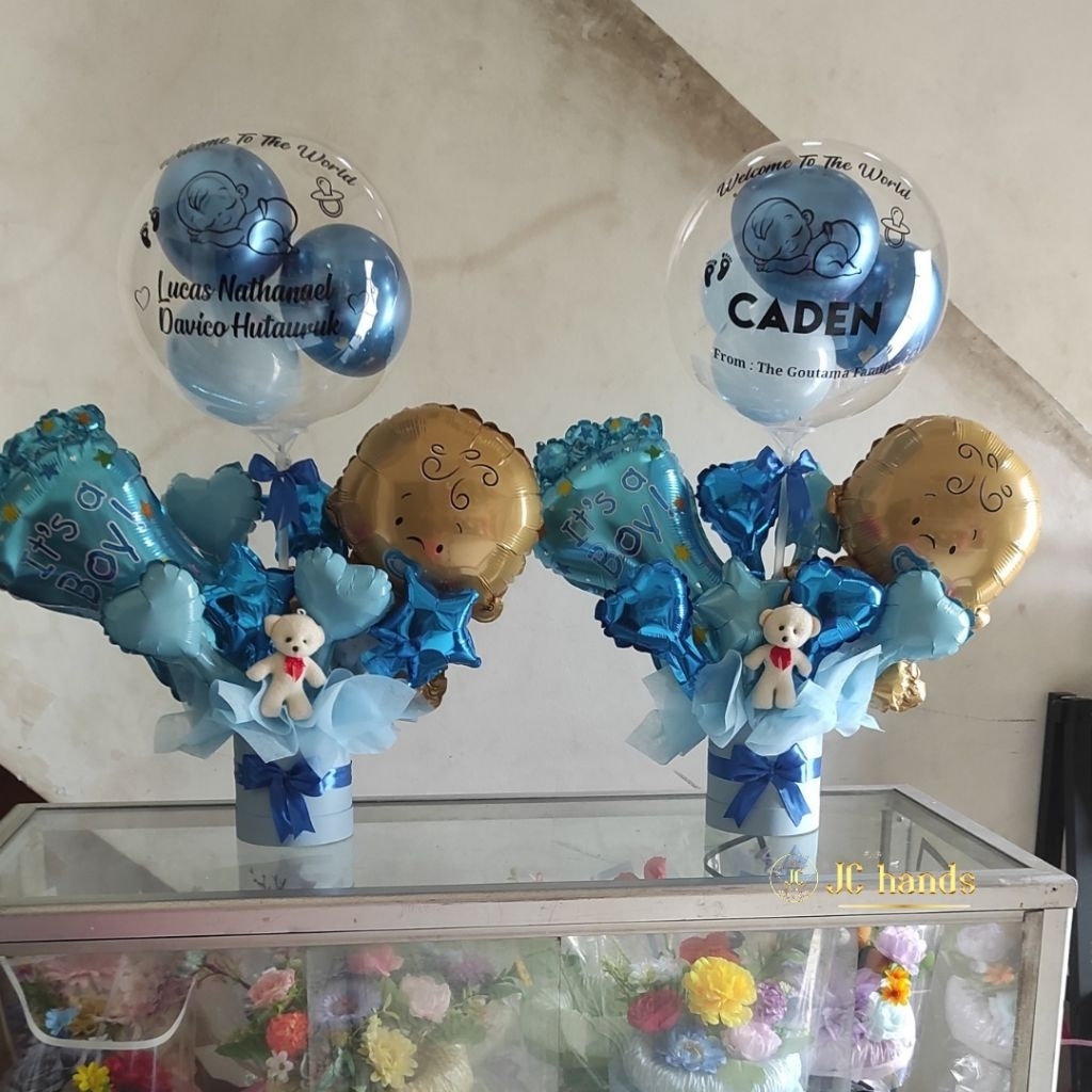 Buket Balon New Born Baby (Bisa kirim hari ini)