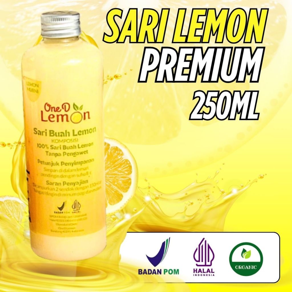 

PROMO! OneD Lemon - Sari Lemon Asli 250ML Tidak Bau Obat Tanpa Campuran Lemon Lokal California