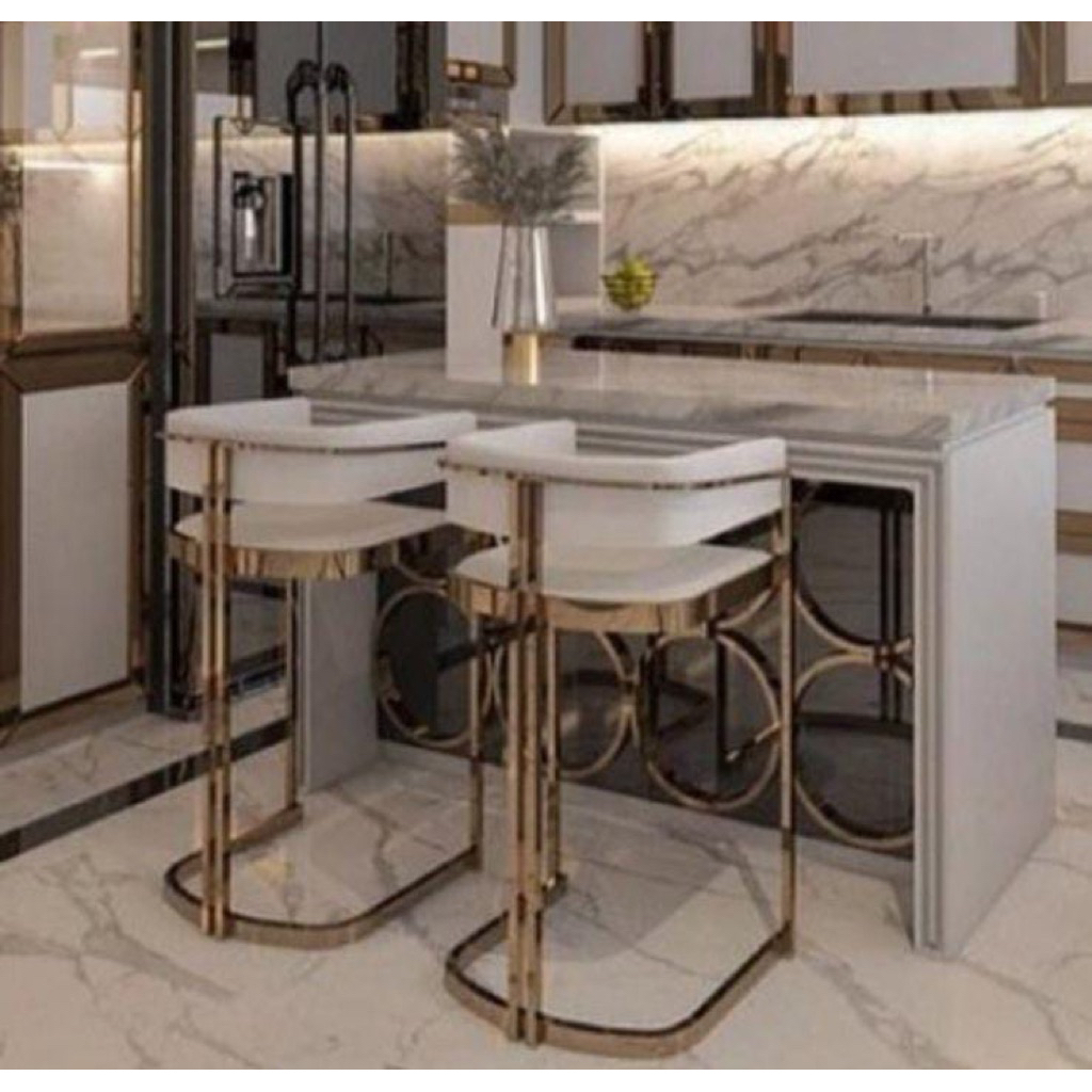 Kursi bar stainles gold mewah bar stool terbaru