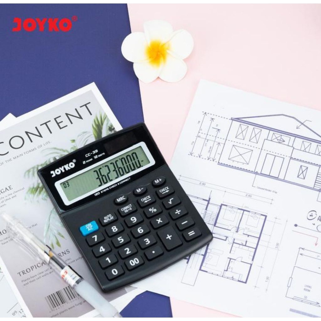 

Calculator / Kalkulator JoykoCC-39 / 12 Digits / Check Correct untuk di warung sekolah kantor toko