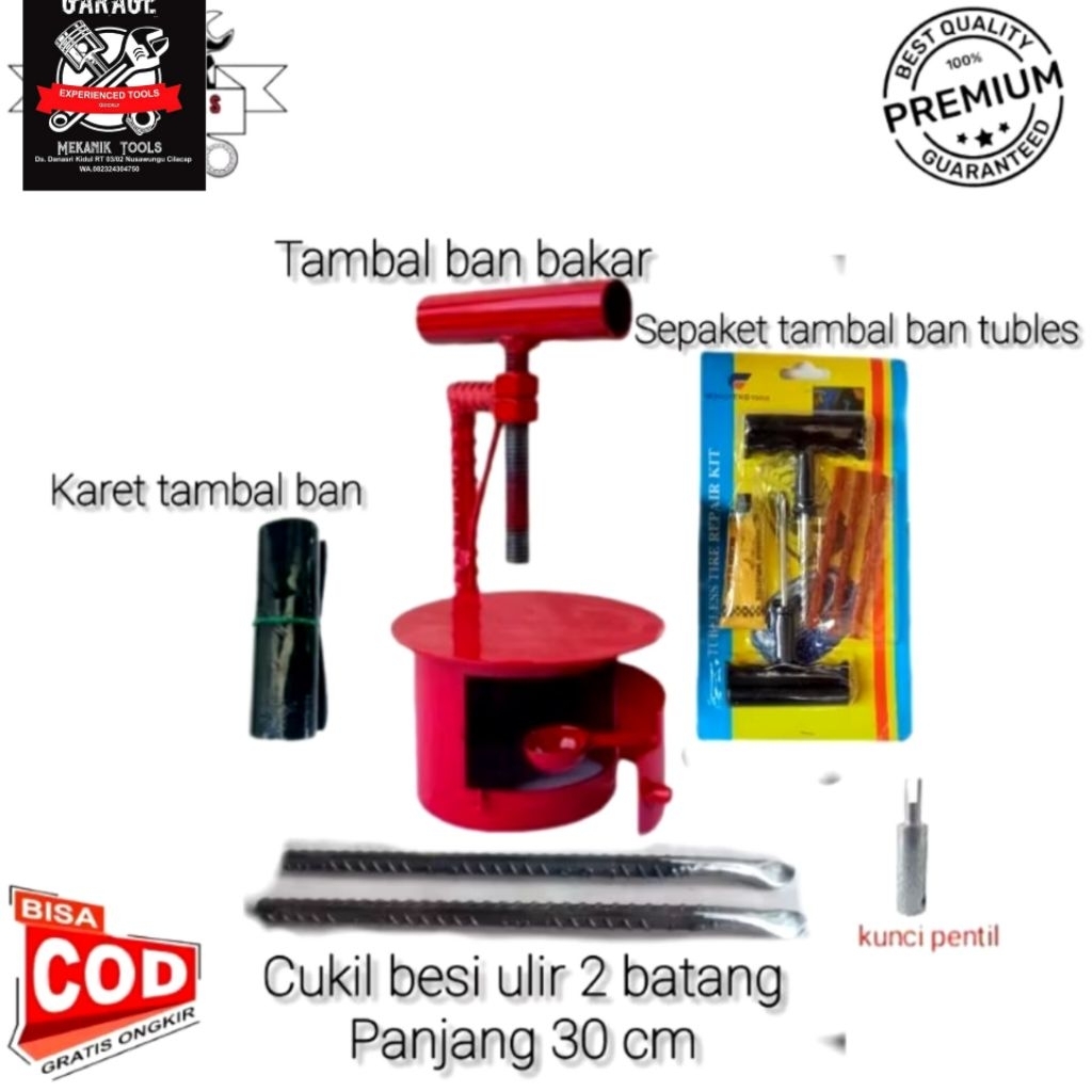 Alat Tambal Tempel Ban Bakar Sepeda Motor