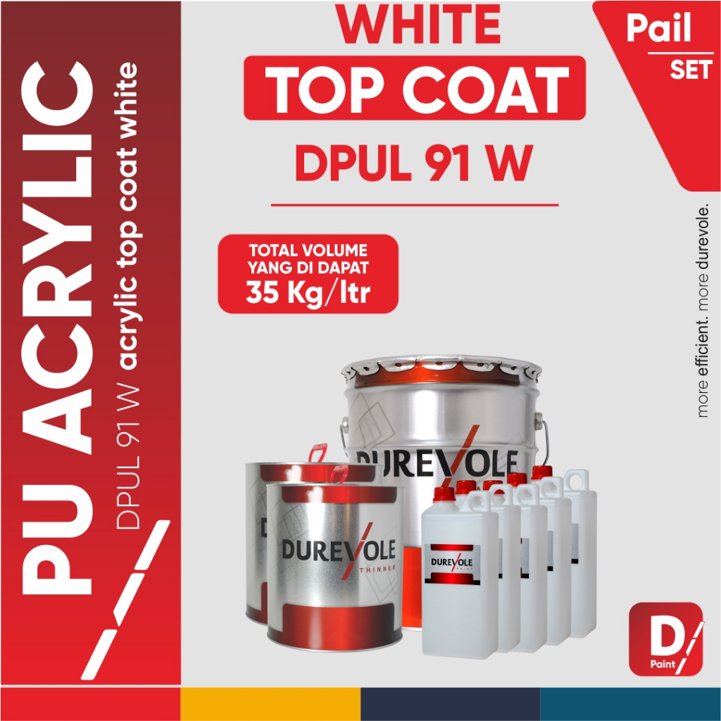 DPUL 91 WHITE -  DUREVOLE  PU ACRYLIC WHITE (PAIL)