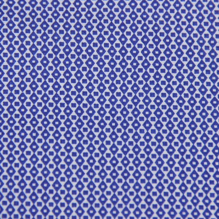 Katun Shirting Putih Motif Wajik Biru