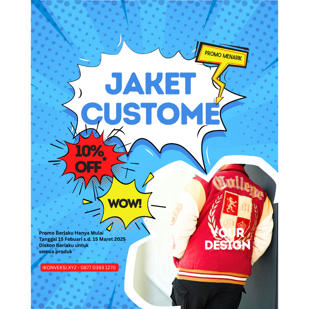 JASA JAKET CUSTOME BEBAS DESAIN