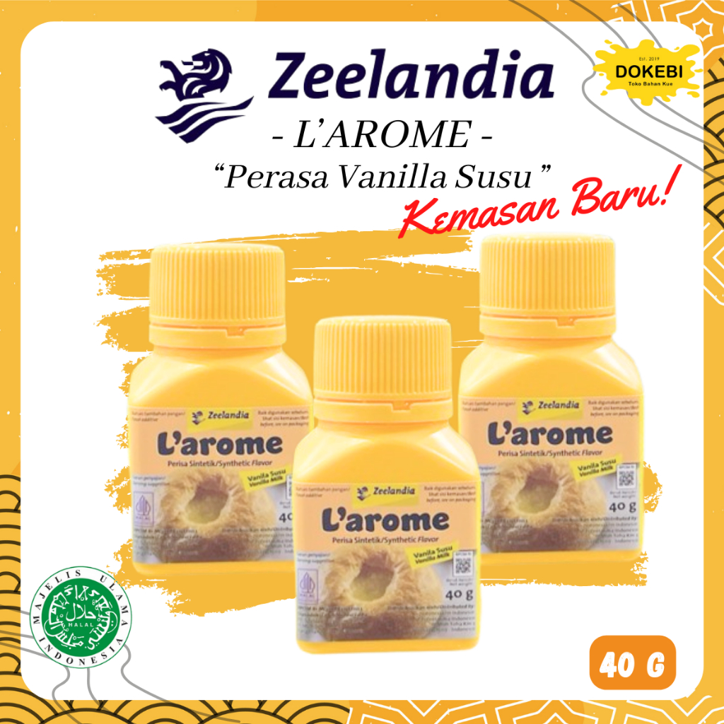 

L'AROME / LAROME VANILLA MILK POWDER PASTA 40 GRAM ( PERISA MAKANAN / KUE VANILLA ) / L’arome Vanilla Milk Powder / Perisa Vanila Susu Larome